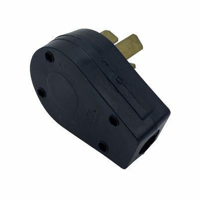 Black 250V 50A Idustrial 3 Pin Electric Plug Socket