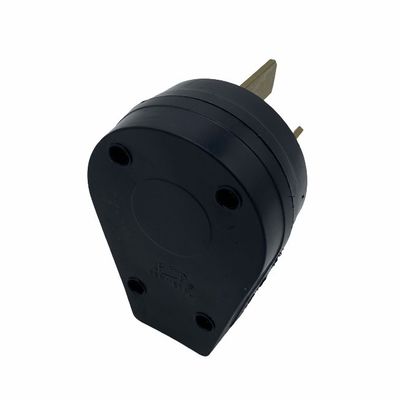 Black 250V 50A Idustrial 3 Pin Electric Plug Socket
